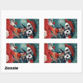 Sticker Rectangulaire Le Jour des amateurs de squelettes morts (Feuille)