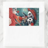 Sticker Rectangulaire Le Jour des amateurs de squelettes morts (Sac)