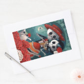 Sticker Rectangulaire Le Jour des amateurs de squelettes morts (Enveloppe)