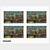 STICKER RECTANGULAIRE LE KICKBACK KUSH (Feuille)