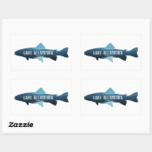 Sticker Rectangulaire Le lac Allatoona Georgia Fish (Feuille)