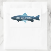 Sticker Rectangulaire Le lac Allatoona Georgia Fish (Sac)