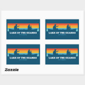 Sticker Rectangulaire Le Lac Des Ozarks Missouri Canoe (Feuille)