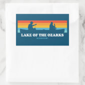 Sticker Rectangulaire Le Lac Des Ozarks Missouri Canoe (Sac)