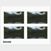 Sticker Rectangulaire Le lac Johns II du parc national Glacier (Feuille)