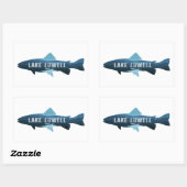 Sticker Rectangulaire Le lac Lowell Idaho Poissons (Feuille)