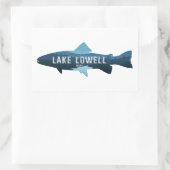 Sticker Rectangulaire Le lac Lowell Idaho Poissons (Sac)