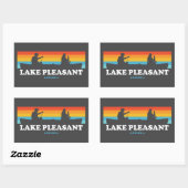 Sticker Rectangulaire Le lac Pleasant Arizona Canoe (Feuille)