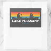 Sticker Rectangulaire Le lac Pleasant Arizona Canoe (Sac)