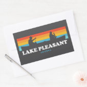 Sticker Rectangulaire Le lac Pleasant Arizona Canoe (Enveloppe)