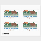 Sticker Rectangulaire Le lac Tahoe en Californie (Feuille)