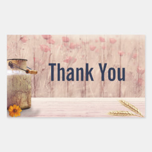 Sticker Rectangulaire Le lait rustique peut être de style rustique sur l