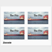 Sticker Rectangulaire Le légendaire S.S. Edmund Fitzgerald (Feuille)