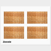 Sticker Rectangulaire Le Look of Lactransversalement Wicker Basketweave (Feuille)