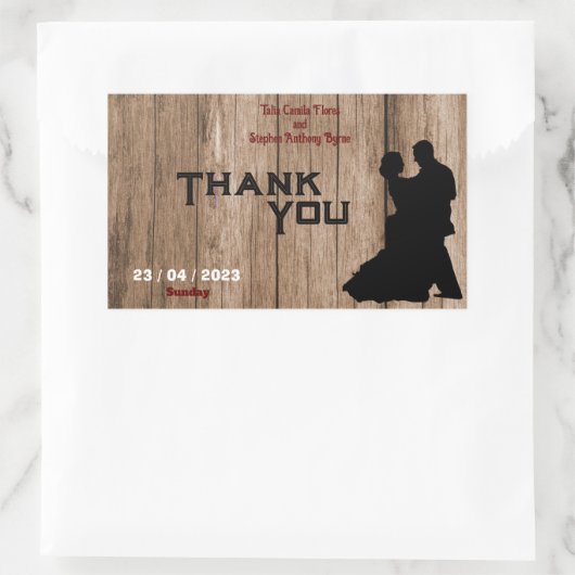 Sticker Rectangulaire Le mariage de Carpenter (Sac)