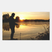 Sticker Rectangulaire Le matin du pêcheur (Devant)