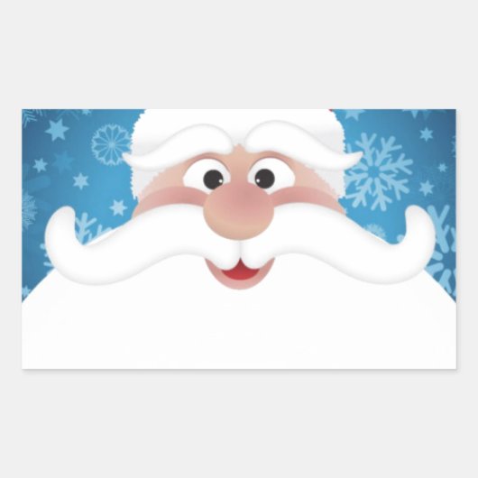 Sticker Rectangulaire Le meilleur Père Noël (Devant)