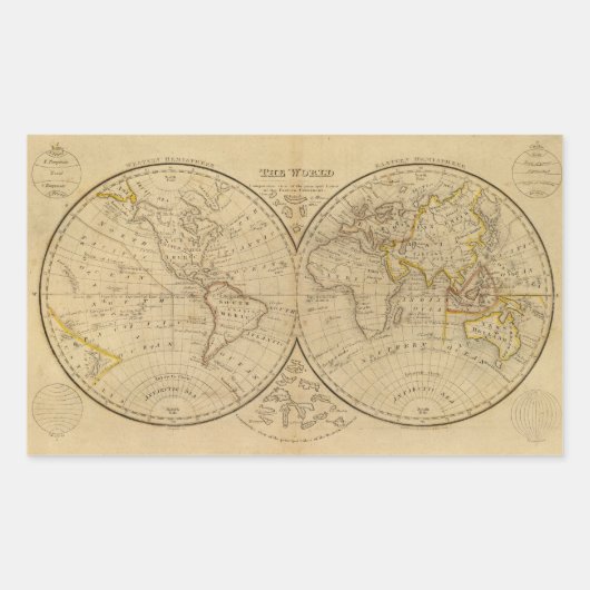 Sticker Rectangulaire Le monde 3 (Devant)