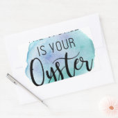 Sticker Rectangulaire Le monde est votre huître (Enveloppe)