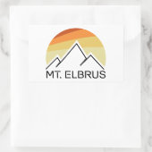 Sticker Rectangulaire Le Mont Elbrus Russie Rétro (Sac)