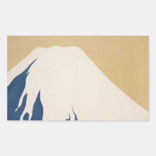 Sticker Rectangulaire Le Mont Fuji Kamisaka Sekka japon peinture art can