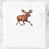 STICKER RECTANGULAIRE LE MOOSE EST LOIN (Sac)