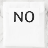 Sticker Rectangulaire Le mot Non Texte Déclaration Simple Message (Sac)