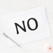 Sticker Rectangulaire Le mot Non Texte Déclaration Simple Message (Enveloppe)