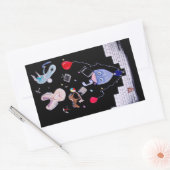 Sticker Rectangulaire Le mur de Pink (Enveloppe)