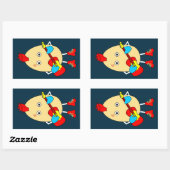 Sticker Rectangulaire Le musicien de rock Egghead (Feuille)