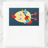 Sticker Rectangulaire Le musicien de rock Egghead (Sac)