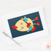 Sticker Rectangulaire Le musicien de rock Egghead (Enveloppe)