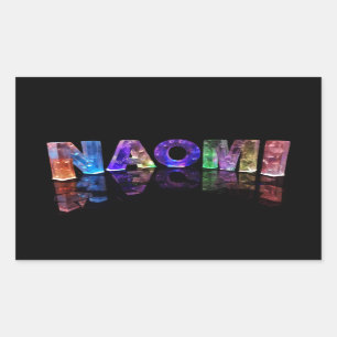Sticker Rectangulaire Le Naomi nommé dans 3D s'allume (la photographie)