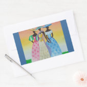 Sticker Rectangulaire Le noir est un bel art africain-américain (Enveloppe)