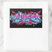 Sticker Rectangulaire Le nom Alyssa en graffiti-Stickers rectangle (Sac)