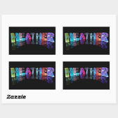 Sticker Rectangulaire Le nom Heather en lumières 3D (photo) (Feuille)