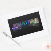 Sticker Rectangulaire Le nom Jonathan en lumières 3D (photo) (Enveloppe)