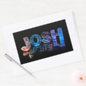 Sticker Rectangulaire Le nom Josh en lumières 3D (photo) (Enveloppe)