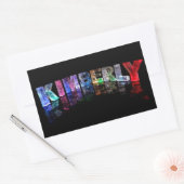 Sticker Rectangulaire Le nom Kimberly en lumières 3D (photo) (Enveloppe)