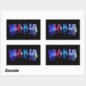 Sticker Rectangulaire Le nom Maria en lumières 3D (photo) (Feuille)