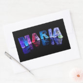 Sticker Rectangulaire Le nom Maria en lumières 3D (photo) (Enveloppe)