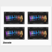 Sticker Rectangulaire Le nom Melissa en lumières 3D (Photographie) (Feuille)