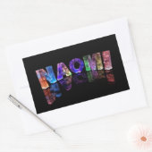 Sticker Rectangulaire Le nom Naomi en lumières 3D (photo) (Enveloppe)