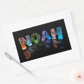 Sticker Rectangulaire Le nom Noah en lumières 3D (photo) (Enveloppe)