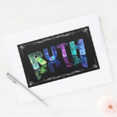Sticker Rectangulaire Le nom Ruth en lumières 3D (photo) (Enveloppe)