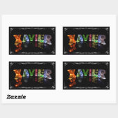 Sticker Rectangulaire Le nom Xavier - Nom en lumières (Photographie) (Feuille)