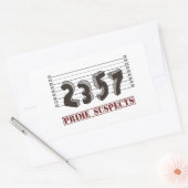 Sticker Rectangulaire Le nombre premier soupçonne (Enveloppe)