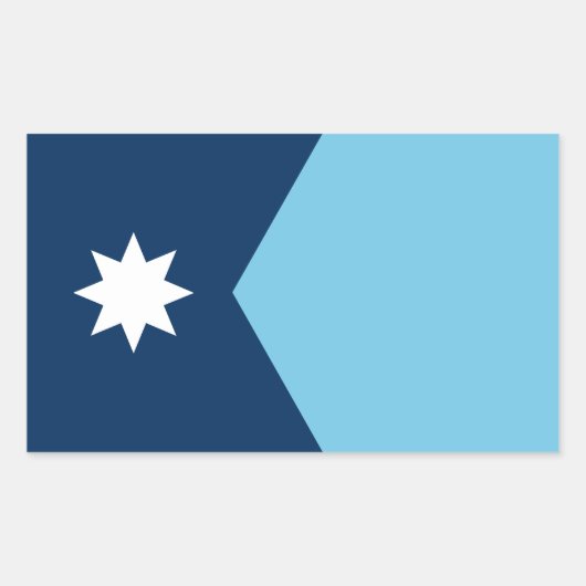 Sticker Rectangulaire Le nouveau drapeau de l'État du Minnesota (refonte (Devant)