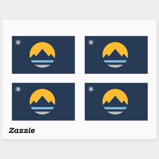 Sticker Rectangulaire Le nouveau drapeau de Reno, Nevada (Feuille)