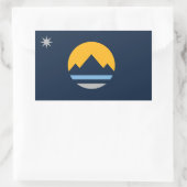 Sticker Rectangulaire Le nouveau drapeau de Reno, Nevada (Sac)